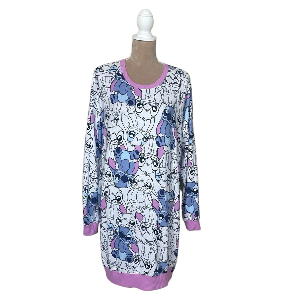 Disney Stitch Women's Sleep Shirt - Picture 4 of 13
